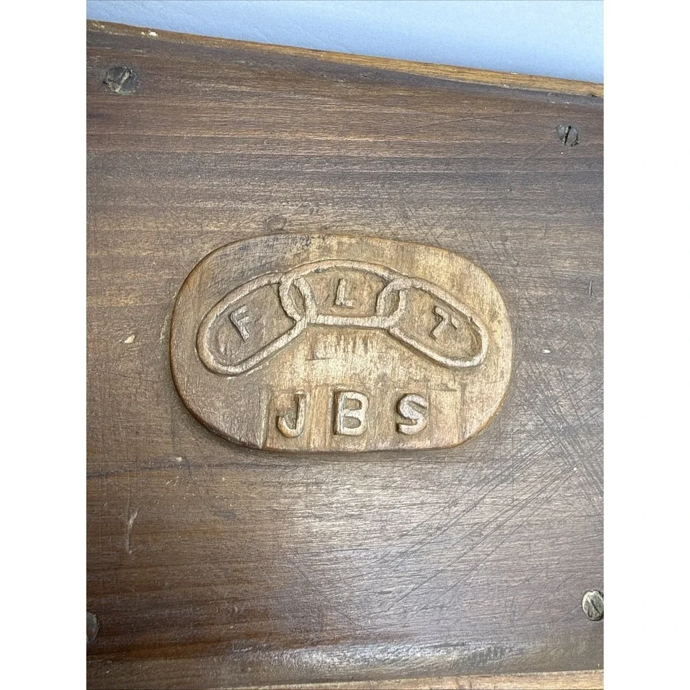 Handmade Wood Folding Sewing Box (Friendship, Love, Truth) Carving Brass